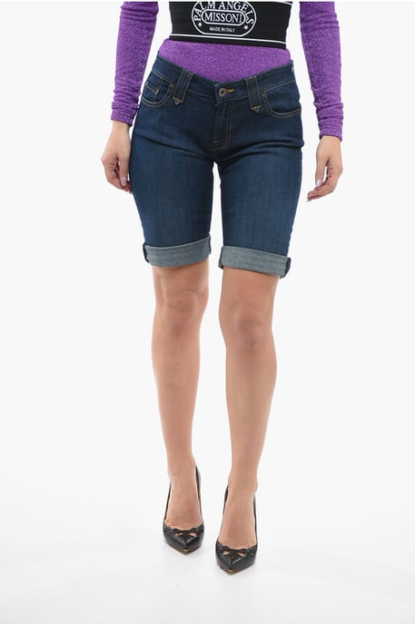 5-Pocket-Stretch-Jeansshorts in Blau - Image 1