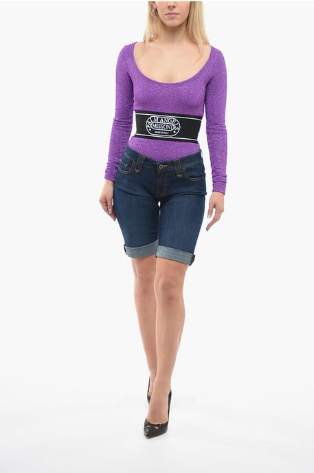 5-Pocket-Stretch-Jeansshorts in Blau - Image 4