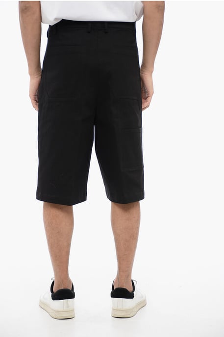 Chino-Shorts aus Stretch-Baumwolle mit Gürtelschlaufen in Schwarz - Image 4