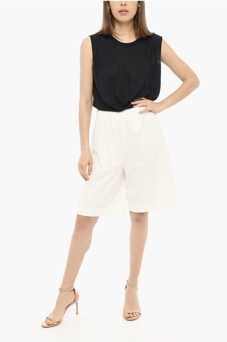Baumwoll-Shorts mit Patch in Weiß - Image 4