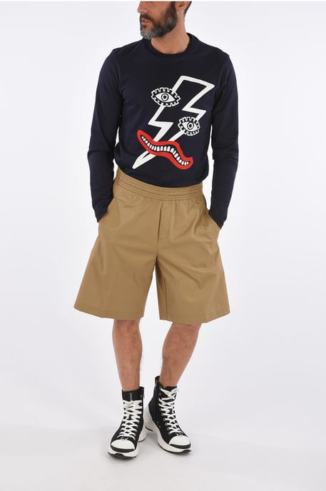 CITY Shorts mit Kordelzug in Beige - Image 4