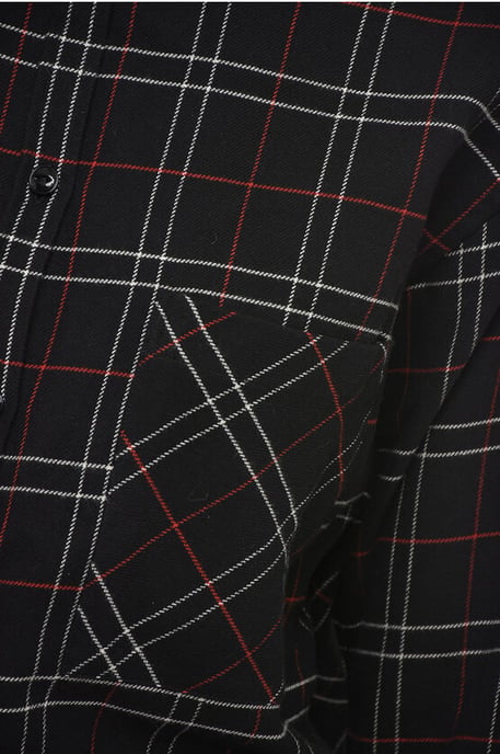 Tartan-FLANELL-Hemd in Schwarz - Image 3