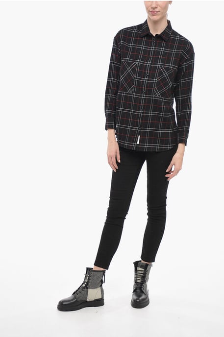 Tartan-FLANELL-Hemd in Schwarz - Image 4