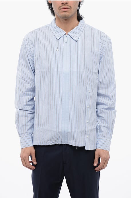 PAUL Boxy Fit Hemd mit Reißverschluss in Hellblau - Image 1