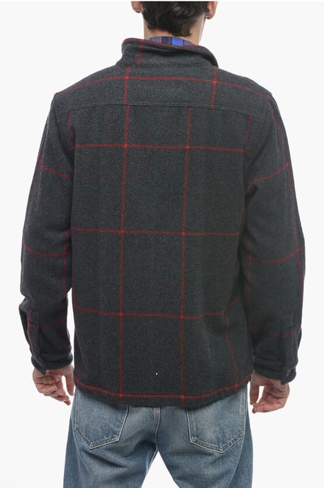 Kariertes Woll-Mix-Overshirt MALONE in Grau - Image 2