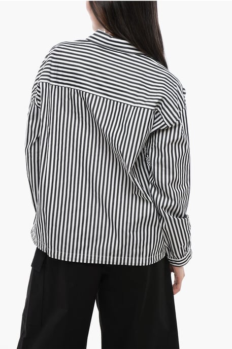 Awning Gestreiftes YARN-Shirt mit Kordelzug in Schwarz und Weiß - Image 2