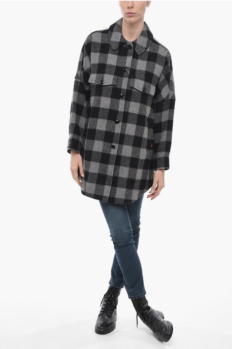 Wollmischung BUFFALO Overshirt in Grau - Image 4