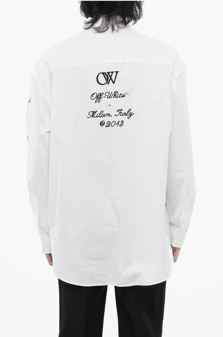Oversize Fit 23 Besticktes Hemd in Weiß - Image 2