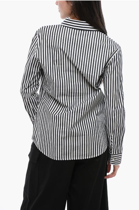 Awning Striped YARN Saharan Shirt in Schwarz & Weiß - Image 2