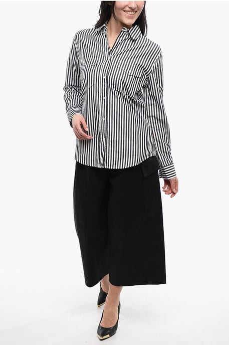 Awning Striped YARN Saharan Shirt in Schwarz & Weiß - Image 4