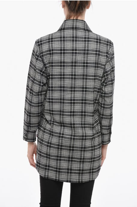 Kariertes ALASKAN Overshirt in Schwarz & Weiß - Image 2