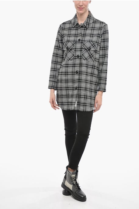 Kariertes ALASKAN Overshirt in Schwarz & Weiß - Image 4