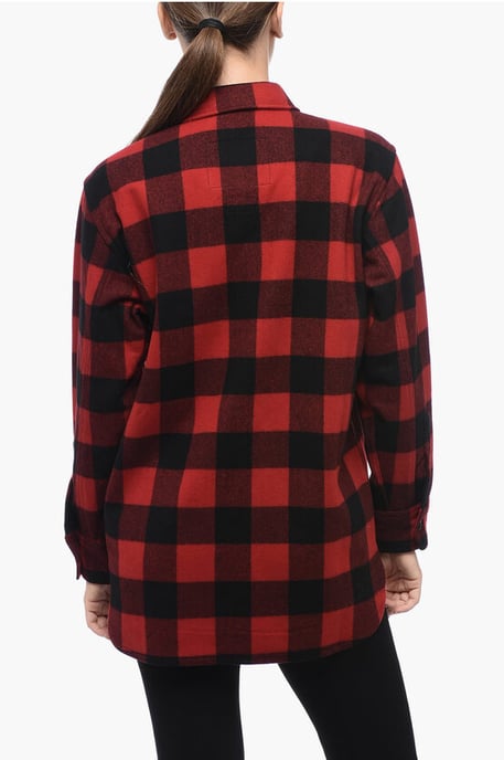 Halbreißverschluss-Shirt mit Karo-Motiv in Rot - Image 2