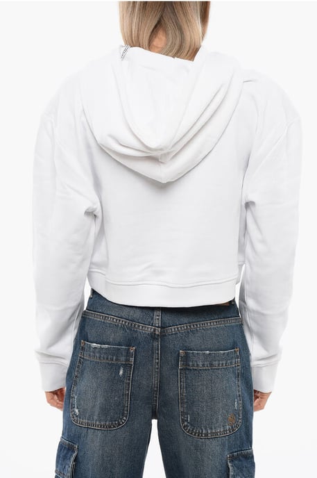PISTIL Kurzes Sweatshirt mit geprägtem Logo in Weiß - Image 2