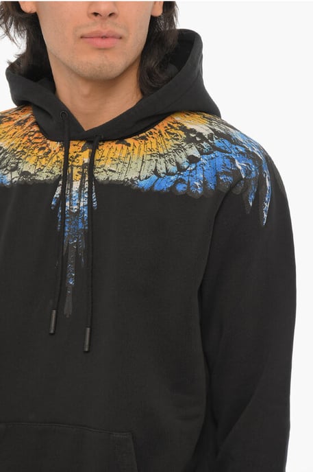 LUNAR WINGS Hoodie aus gebürsteter Baumwolle in Schwarz - Image 3