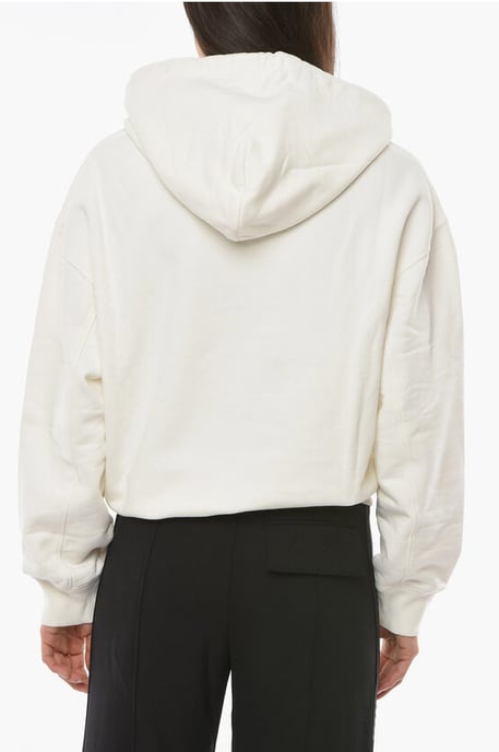MULTICORD Hoodie aus gebürsteter Baumwolle in Weiß - Image 2