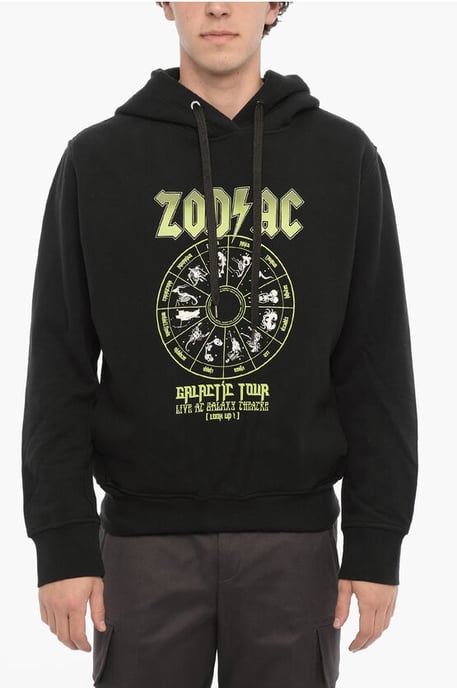 ZOD AC Hoodie aus Fleece-Baumwolle in Schwarz mit einfacher Passform - Image 1