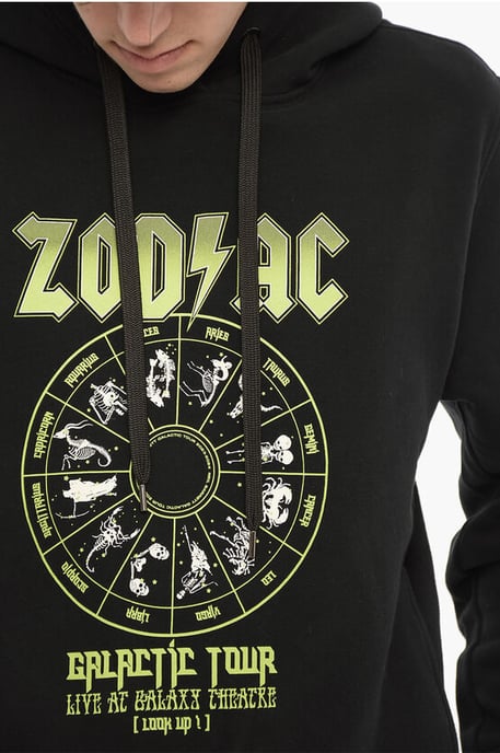 ZOD AC Hoodie aus Fleece-Baumwolle in Schwarz mit einfacher Passform - Image 3