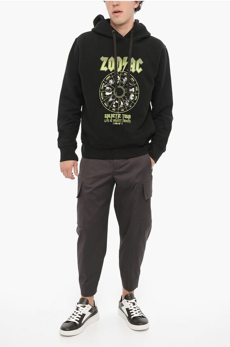ZOD AC Hoodie aus Fleece-Baumwolle in Schwarz mit einfacher Passform - Image 4