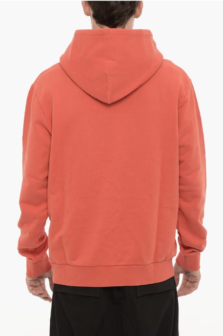 Hoodie aus gebürsteter Baumwolle in Orange - Image 2