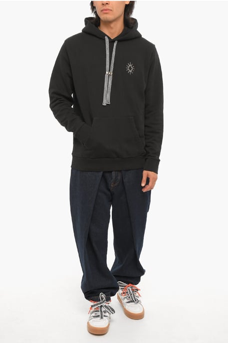 Baumwoll-Hoodie ECLIPSE mit aufgesetzter Tasche in Schwarz - Image 4