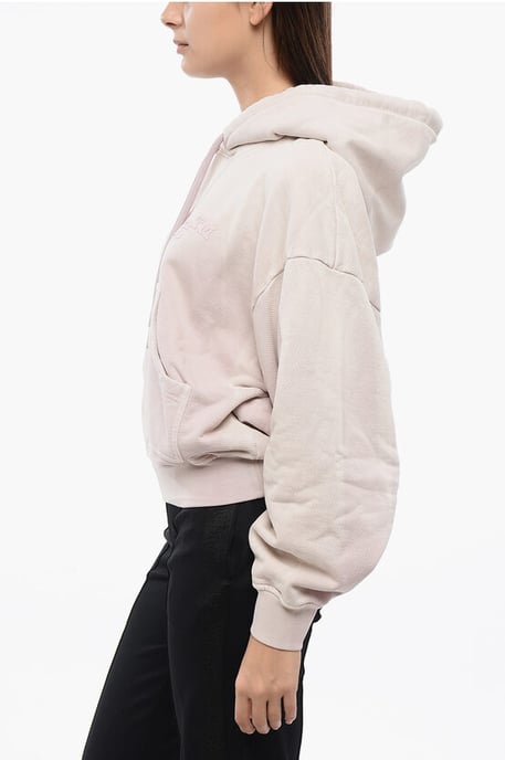 Maxi-Hoodie LAUNDRY mit Logo und aufgesetzter Tasche in Pink - Image 3