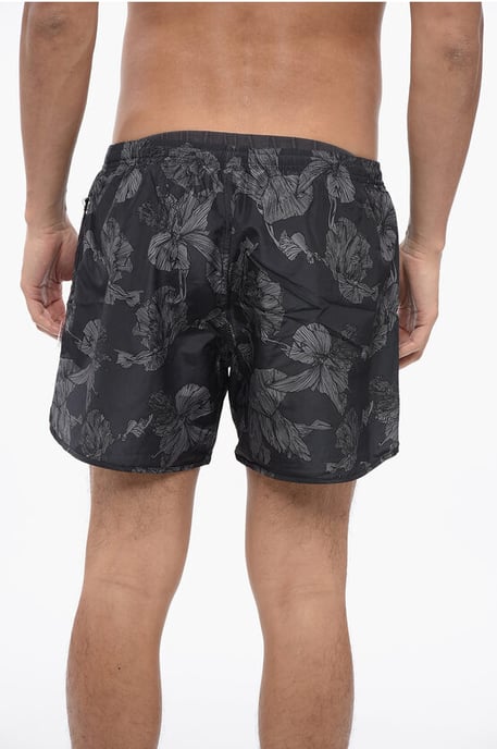 Neil Barrett Badeshorts mit auffälligem Blumenprint - Schwarz - Image 2