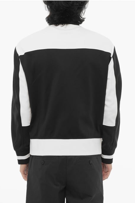 Zweifarbiges SPORT MODERNIST Sweatshirt mit Reißverschluss in Schwarz & Weiß - Image 2