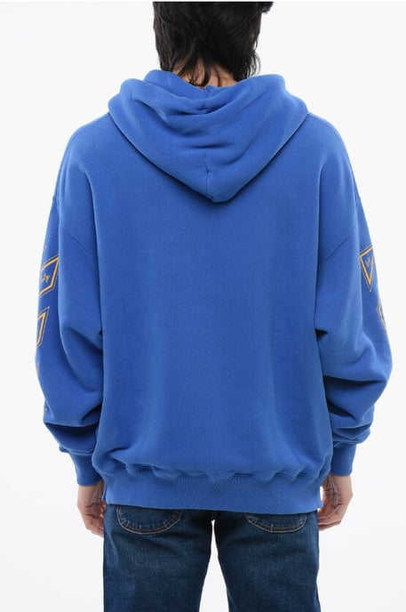 OW23 Skate Fit Hoodie aus gebürsteter Baumwolle in Blau - Image 2
