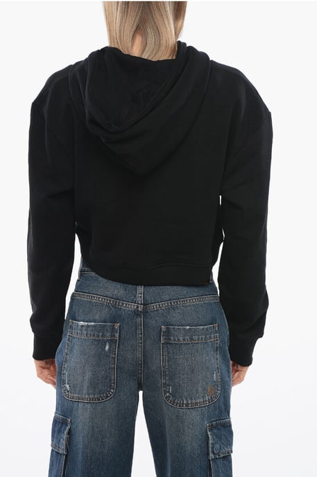 PISTIL Kurzes Sweatshirt mit geprägtem Logo in Schwarz - Image 2