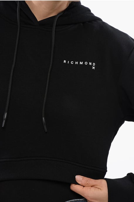 PISTIL Kurzes Sweatshirt mit geprägtem Logo in Schwarz - Image 3
