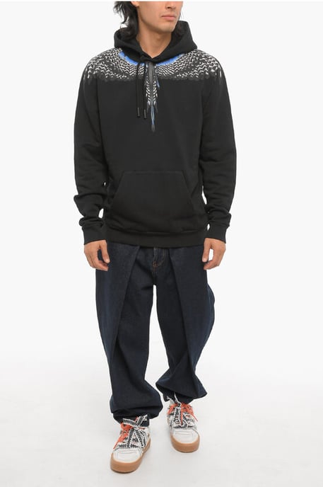 Regular Fit GRIZZLY WINGS Hoodie in Schwarz - Image 4