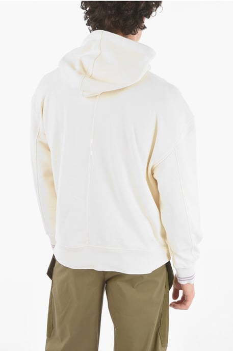 JAMES HARDEN x NEIL BARRETT Easy Fit Hoodie mit aufgedrucktem Logo in Beige - Image 2