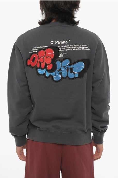SEASONAL Slim Fit Rundhals-Sweatshirt mit kontrastierendem Detail in Grau - Image 2