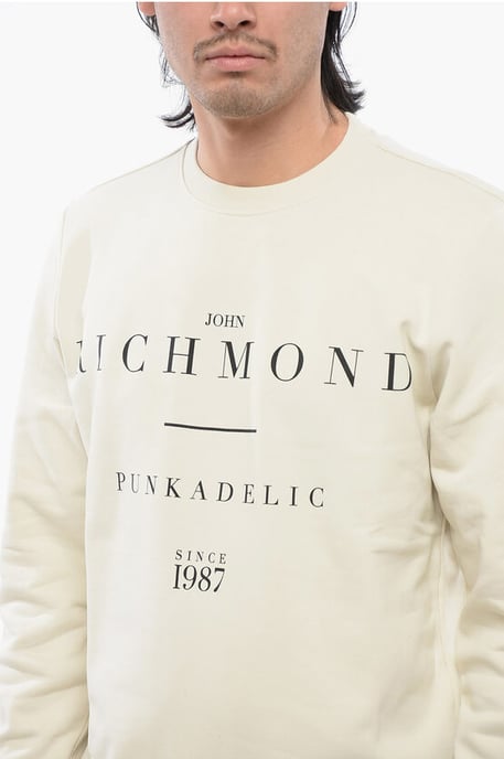 Sweatshirt aus gebürsteter Baumwolle mit Rundhalsausschnitt und Logo-Print - Image 3