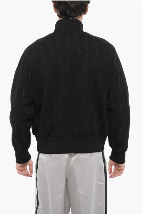 Neil Barrett Besticktes Slim-Fit-Sweatshirt mit Reißverschluss - Schwarz - Image 2