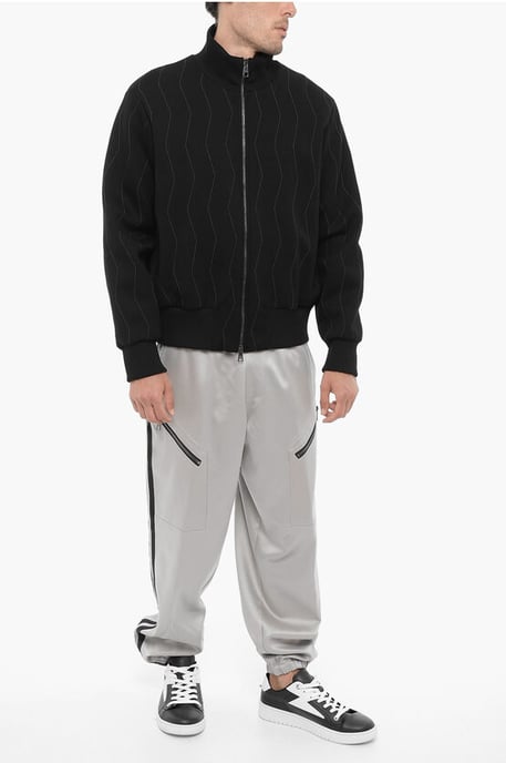 Neil Barrett Besticktes Slim-Fit-Sweatshirt mit Reißverschluss - Schwarz - Image 4