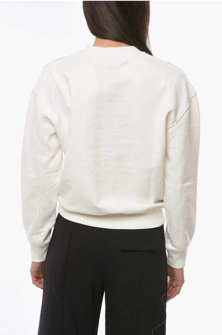 Crewneck WORKSHOP Sweatshirt mit Logo-Print in Weiß - Image 2