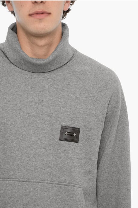 Rollkragenpullover ICONIC PIERCING aus Baumwolle in Grau - Image 3
