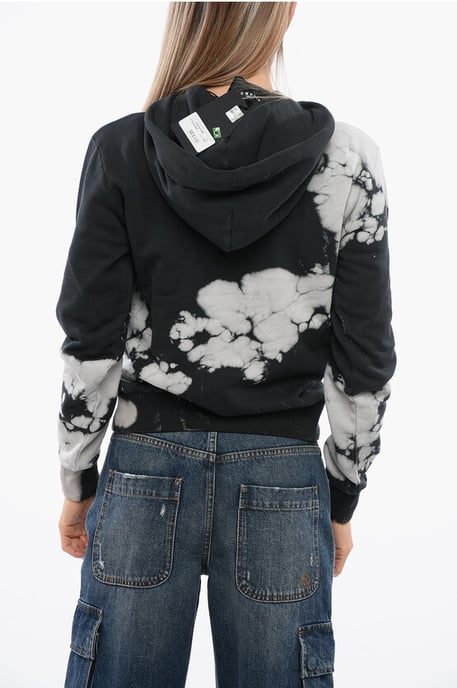 HIMEJI Hoodie-Sweatshirt mit Juwelen-Applikation in Schwarz - Image 3