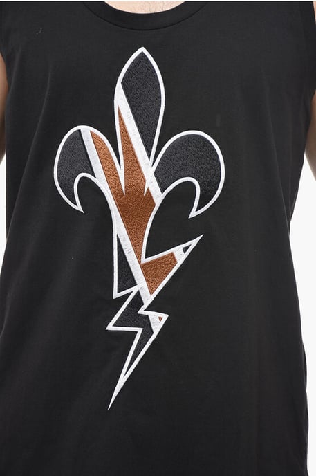 Besticktes FLEUR-DE-THUNDER Tanktop in Schwarz - Image 3