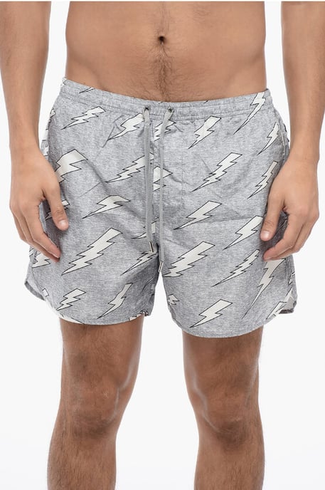 ALLOVER RAIN BOLTS BADESHORTS - Image 1