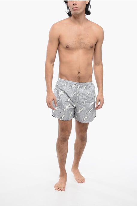 ALLOVER RAIN BOLTS BADESHORTS - Image 4