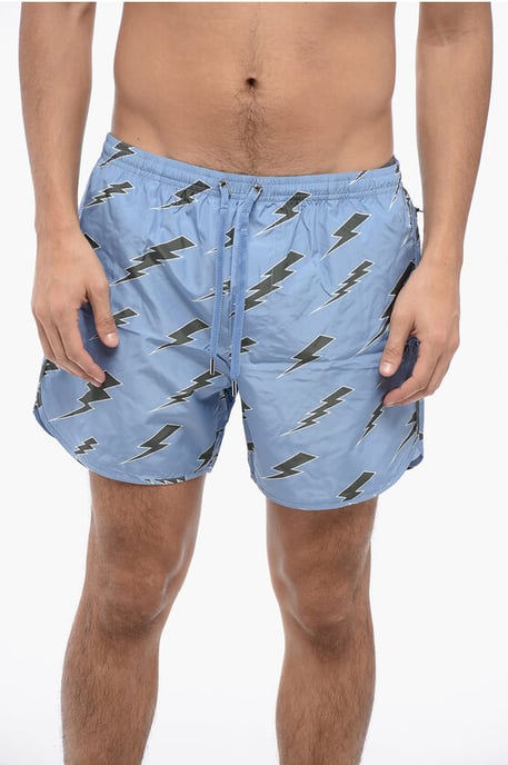 ALLOVER RAIN BOLTS BADESHORTS - Image 1