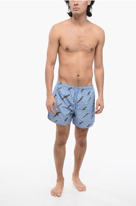 ALLOVER RAIN BOLTS BADESHORTS - Image 4