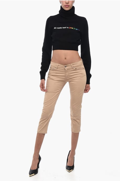 Kurzer Rollkragenpullover ALL ROADS mit Stickerei - Image 4
