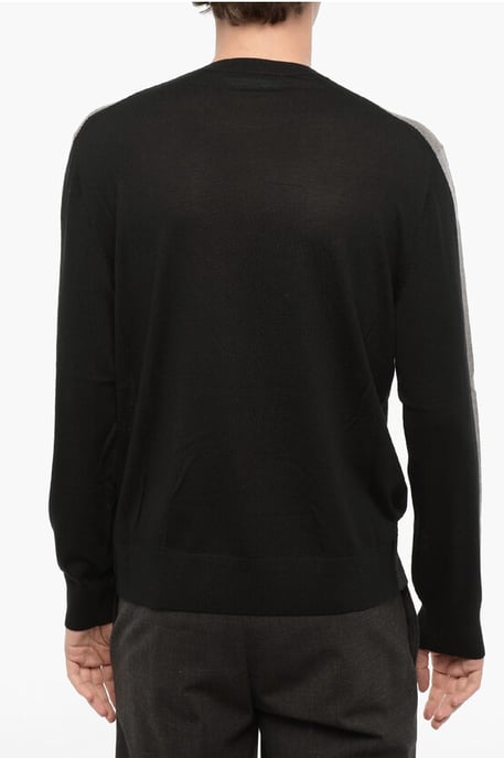 Zweifarbiger MODERNIST Wollpullover in Nero, Grigio - Image 2