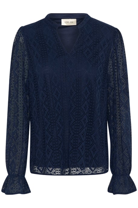 Langarm-Bluse Regular fit navy - Image 4