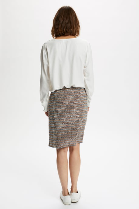 Langarm-Bluse Straight fit white - Image 3