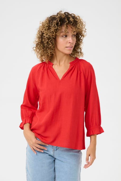 Langarm-Bluse Regular fit red - Image 3